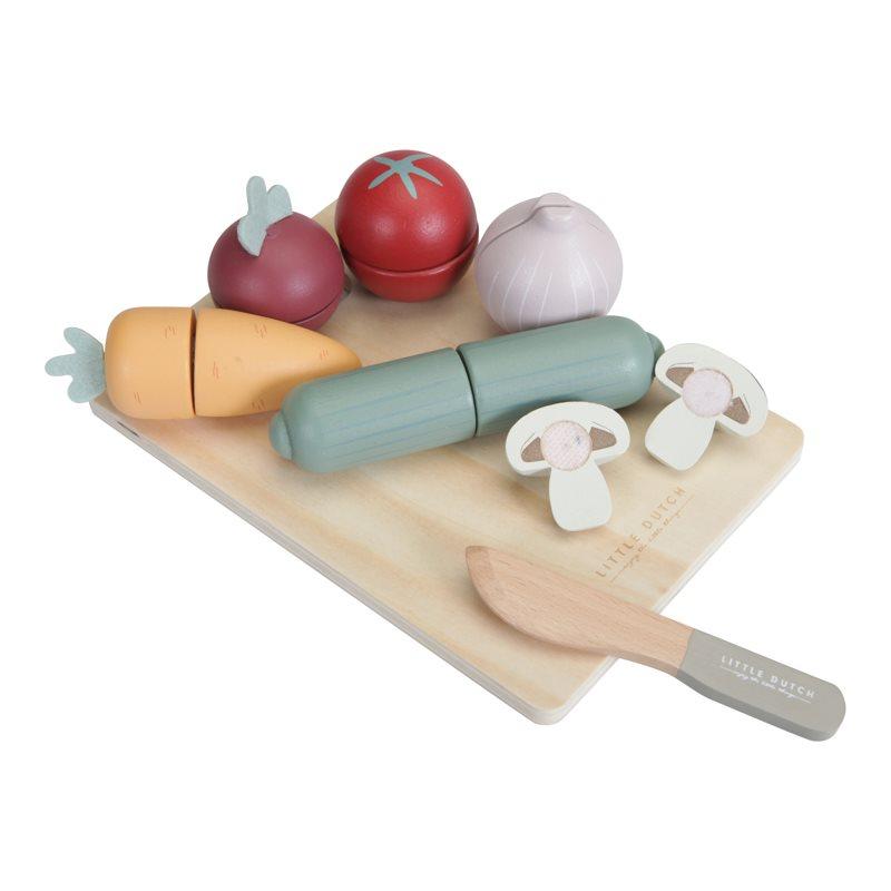 Little Dutch Wooden cutting tray with vegetables