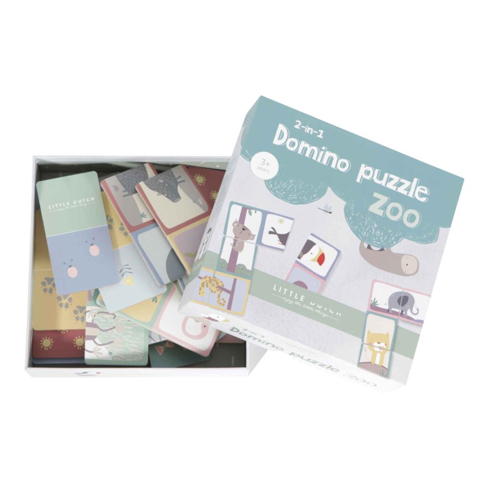 Little Dutch Wooden puzzle - domino "zoo"