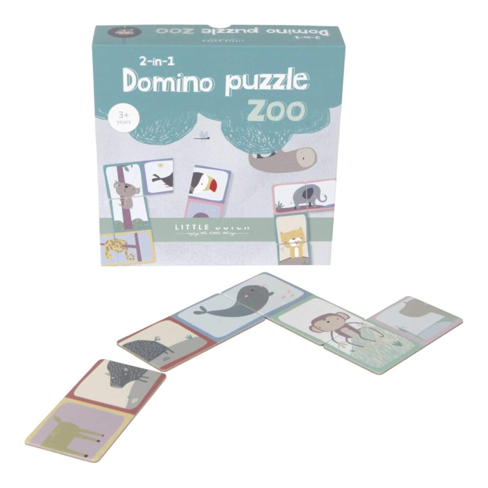 Little Dutch Wooden puzzle - domino "zoo"