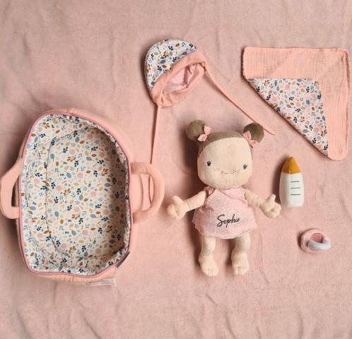 Little Dutch Fabric baby in Rosa basket