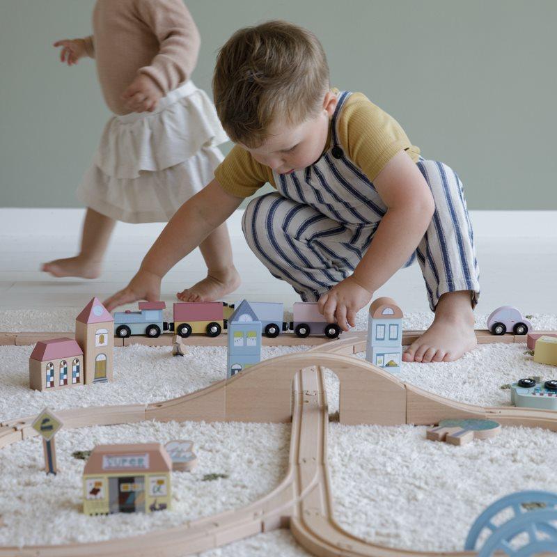 Little Dutch Toy Set train with rails and vehicles