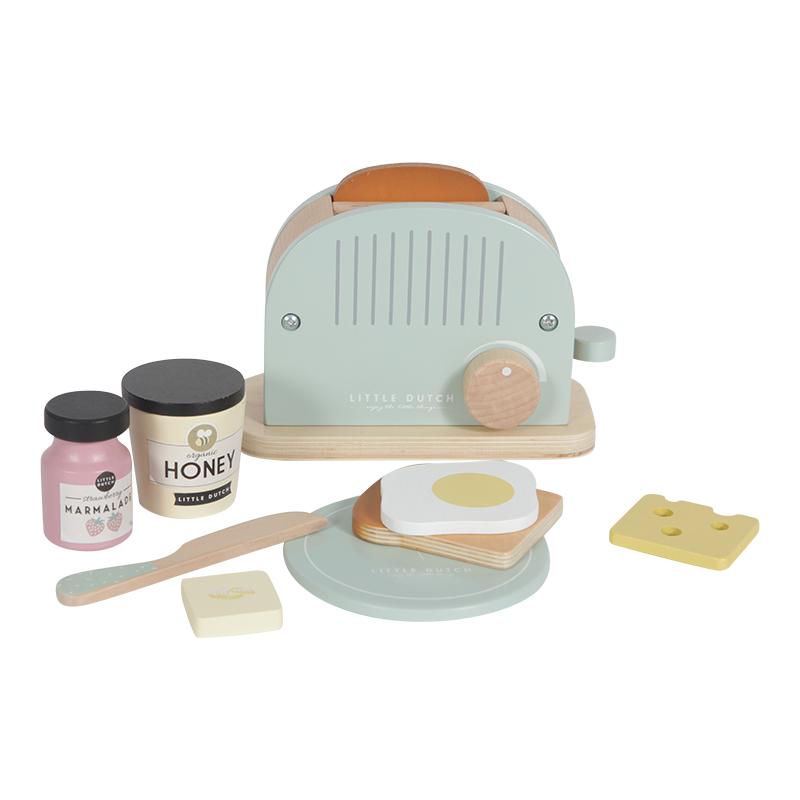 Little Dutch Wooden toaster with 10 accessories