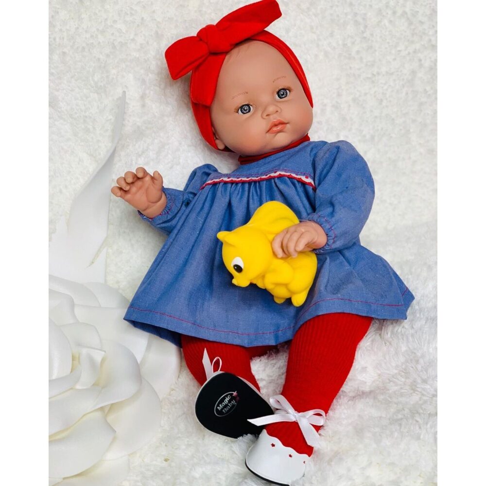 Magic baby κούκλα Chencho "Alicia red bow "