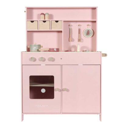Little Dutch Children's Kitchen Wooden Pink with accessories