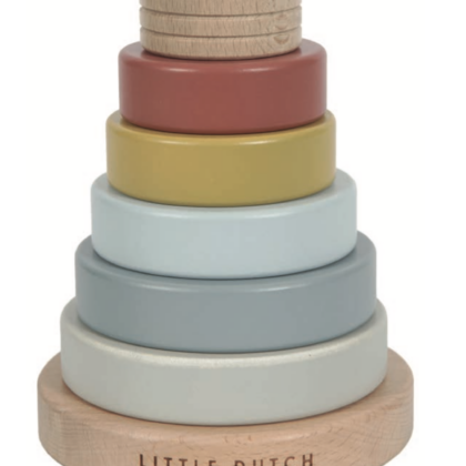 LITTLE DUTCH. Ξύλινη πυραμίδα ταξινόμησης Pure & Nature (πολύχρωμο)
