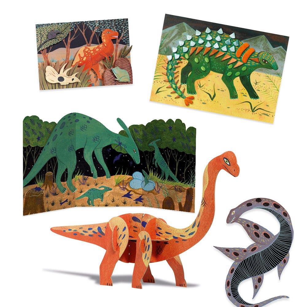 Djeco Σετ με 6 δημιουργικές δραστηριότητες 'Ο κόσμος των δεινοσαύρων'