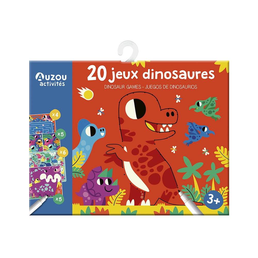 Auzou - My Games Pouch - 20 Games - Dinosaurs