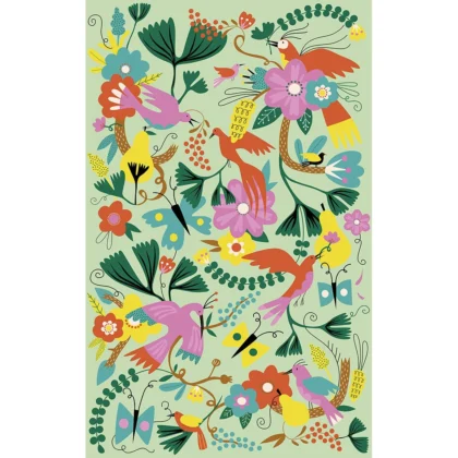 Auzou - My Activity Pouch - Giant Glitter Poster Fantastic Birds