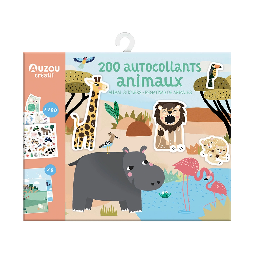 Auzou - 200 Stickers - Animals
