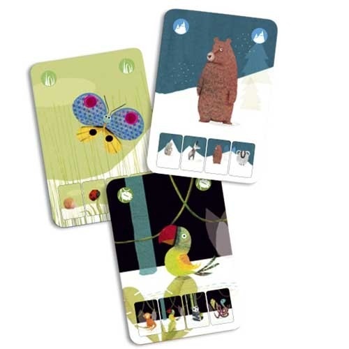 Djeco Επιτραπέζιο με κάρτες '7 οικογένειες ζώων'
