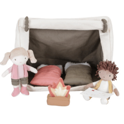 LITTLE DUTCH. Υφασμάτινο σετ camping με κούκλες