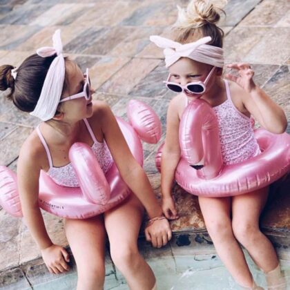 Swim Essentials: Σωσίβιο 56εκ. για παιδιά από 3+ ετών - "Splitring Rose Gold Flamingo "