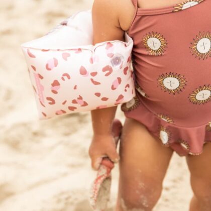 Swim Essentials: Μπρατσάκια για παιδιά από 0-2 ετών - "Old Pink Leopard"