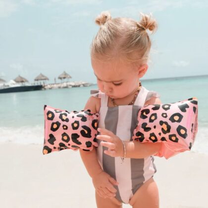 Swim Essentials: Μπρατσάκια για παιδιά από 0-2 ετών - "Rose Gold Leopard"