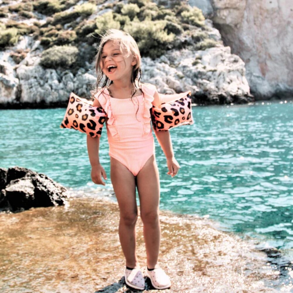 Swim Essentials: Μπρατσάκια για παιδιά από 0-2 ετών - "Rose Gold Leopard"