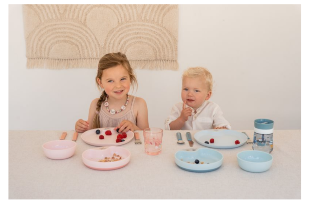 LITTLE DUTCH. Παιδικό σετ φαγητού 6 τεμαχίων Flowers & Butterflies (ροζ)