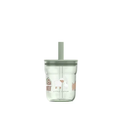 LITTLE DUTCH. Παιδικό ποτήρι με καλαμάκι Mio 250 ml - Little Farm