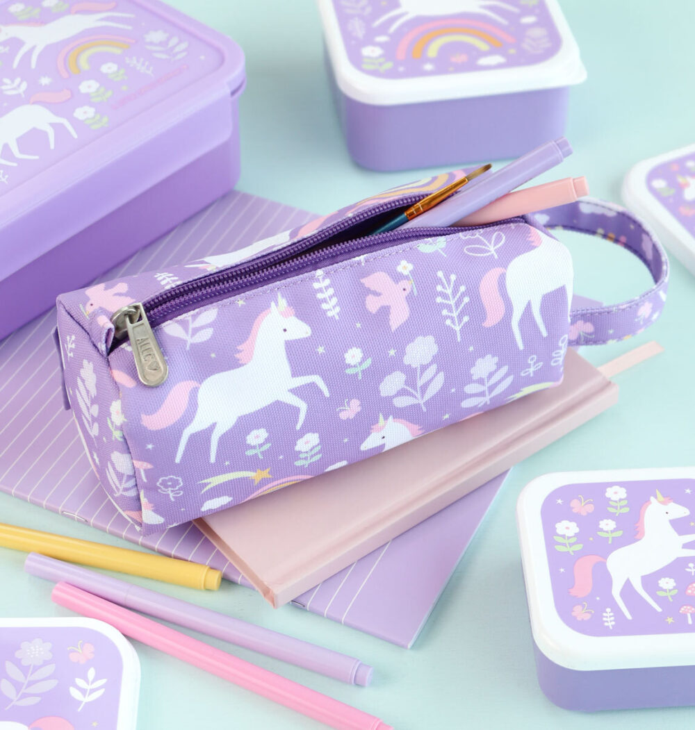 A little lovely company: Σετ 4 δοχεία φαγητού Lunch & Snack Box - Unicorn Dreams