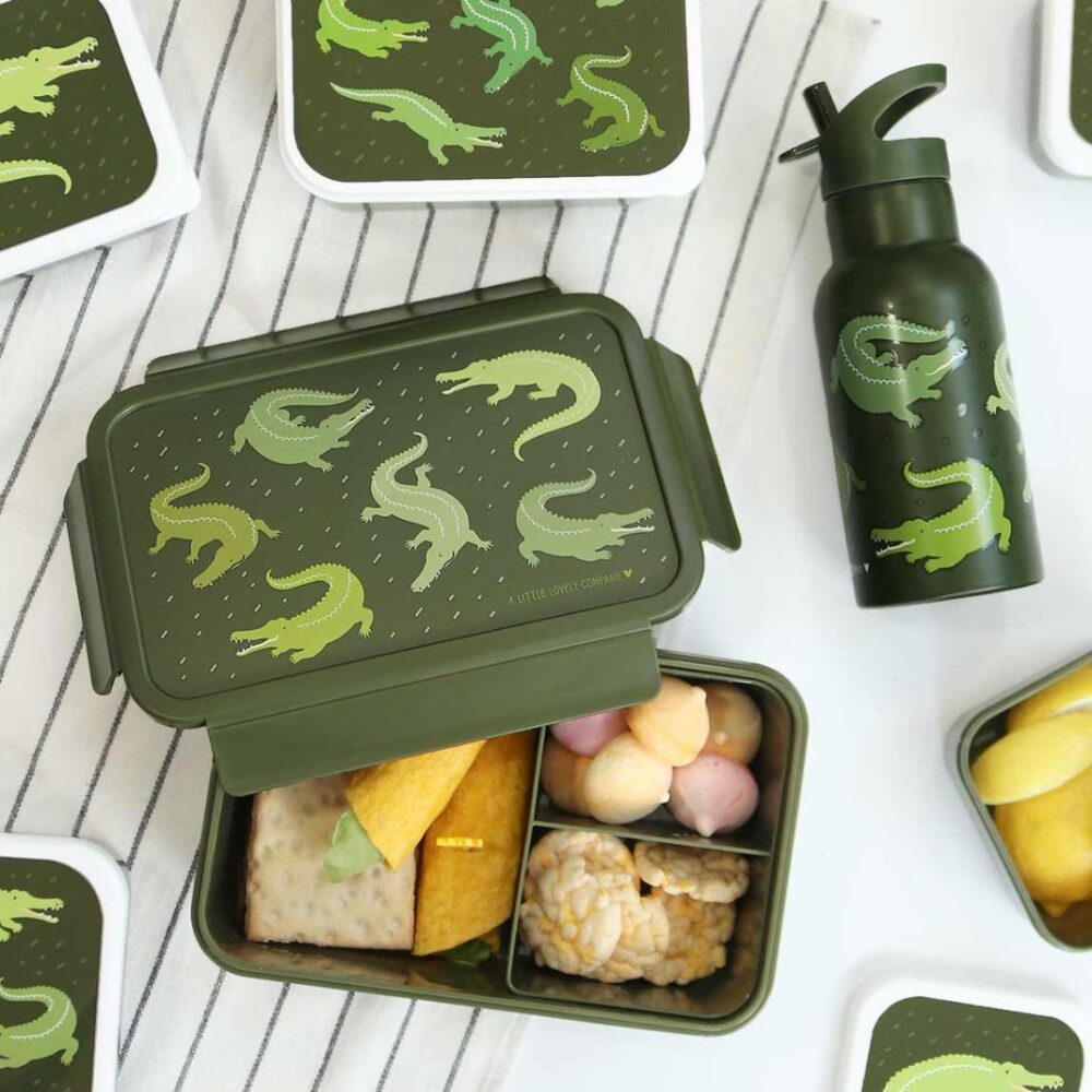 A little lovely company: Δοχείο φαγητού Bento με χωρίσματα 1,2 L - Crocodiles