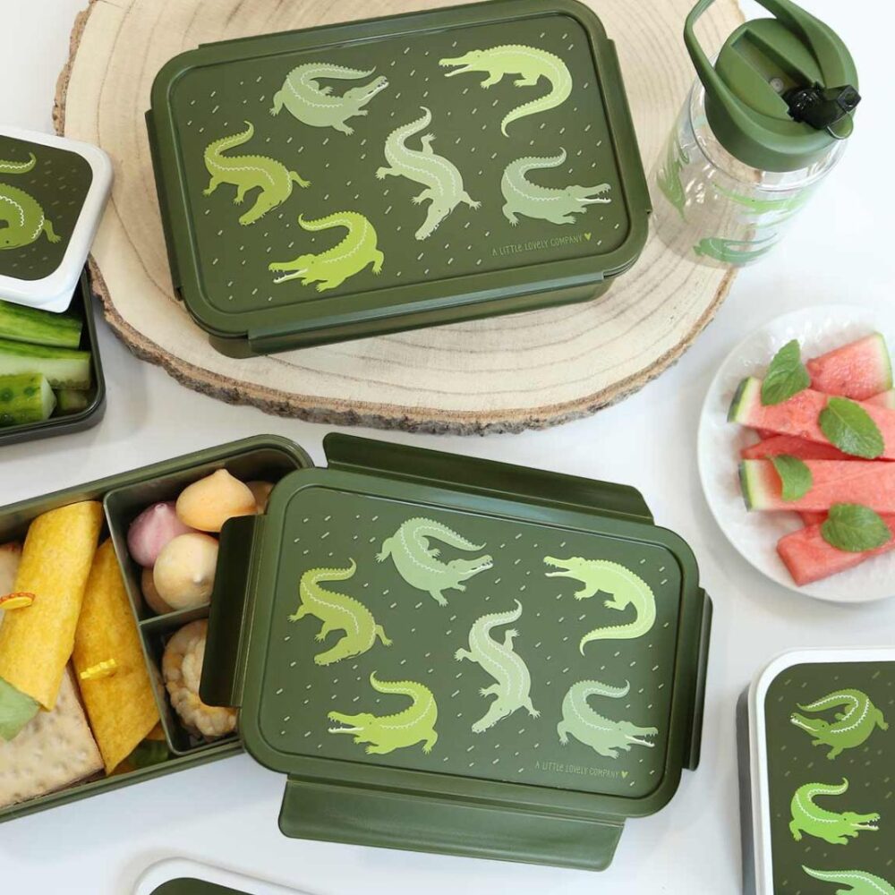 A little lovely company: Δοχείο φαγητού Bento με χωρίσματα 1,2 L - Crocodiles