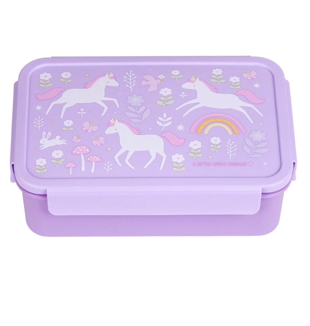 A little lovely company: Δοχείο φαγητού Bento με χωρίσματα 1,2 L - Unicorn Dreams