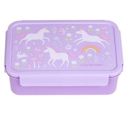 A little lovely company: Δοχείο φαγητού Bento με χωρίσματα 1,2 L - Unicorn Dreams