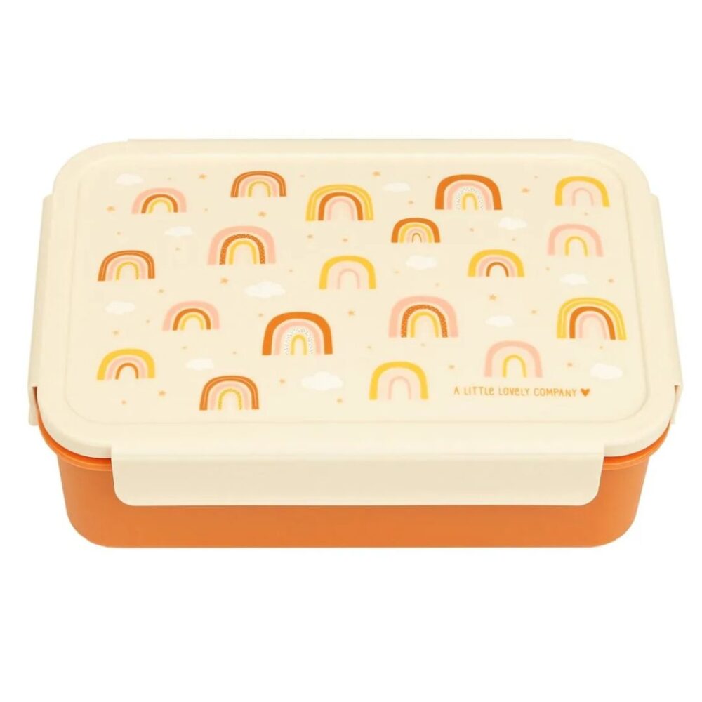 A little lovely company: Δοχείο φαγητού Bento με χωρίσματα 1,2 L - Rainbows