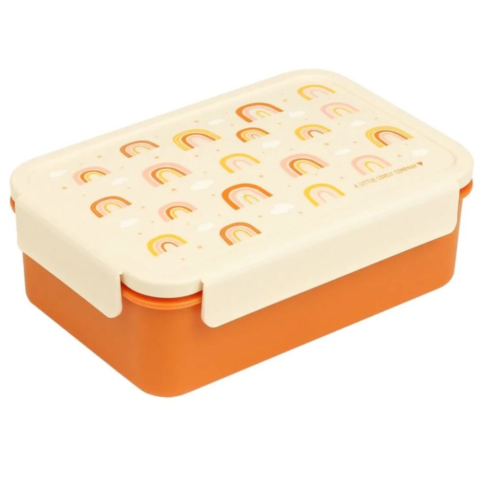 A little lovely company: Δοχείο φαγητού Bento με χωρίσματα 1,2 L - Rainbows