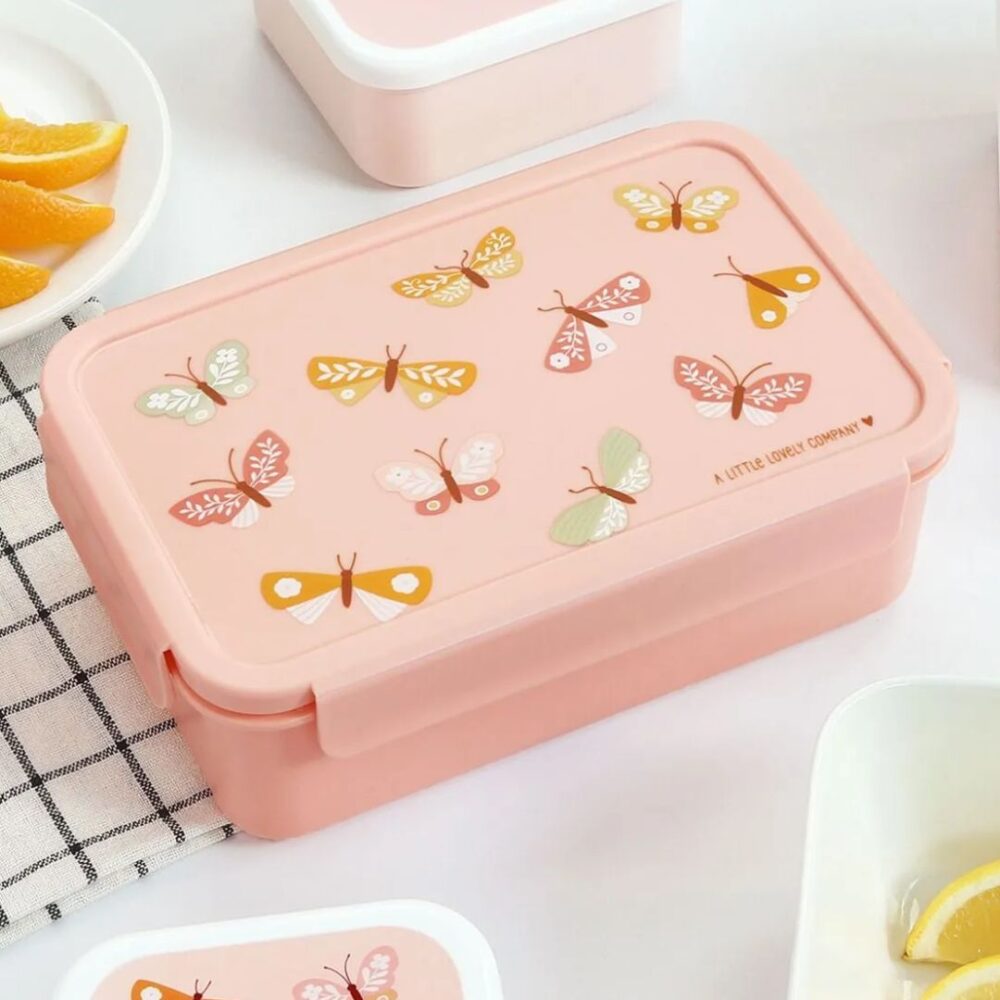 A little lovely company: Δοχείο φαγητού Bento με χωρίσματα 1,2 L - Butterflies