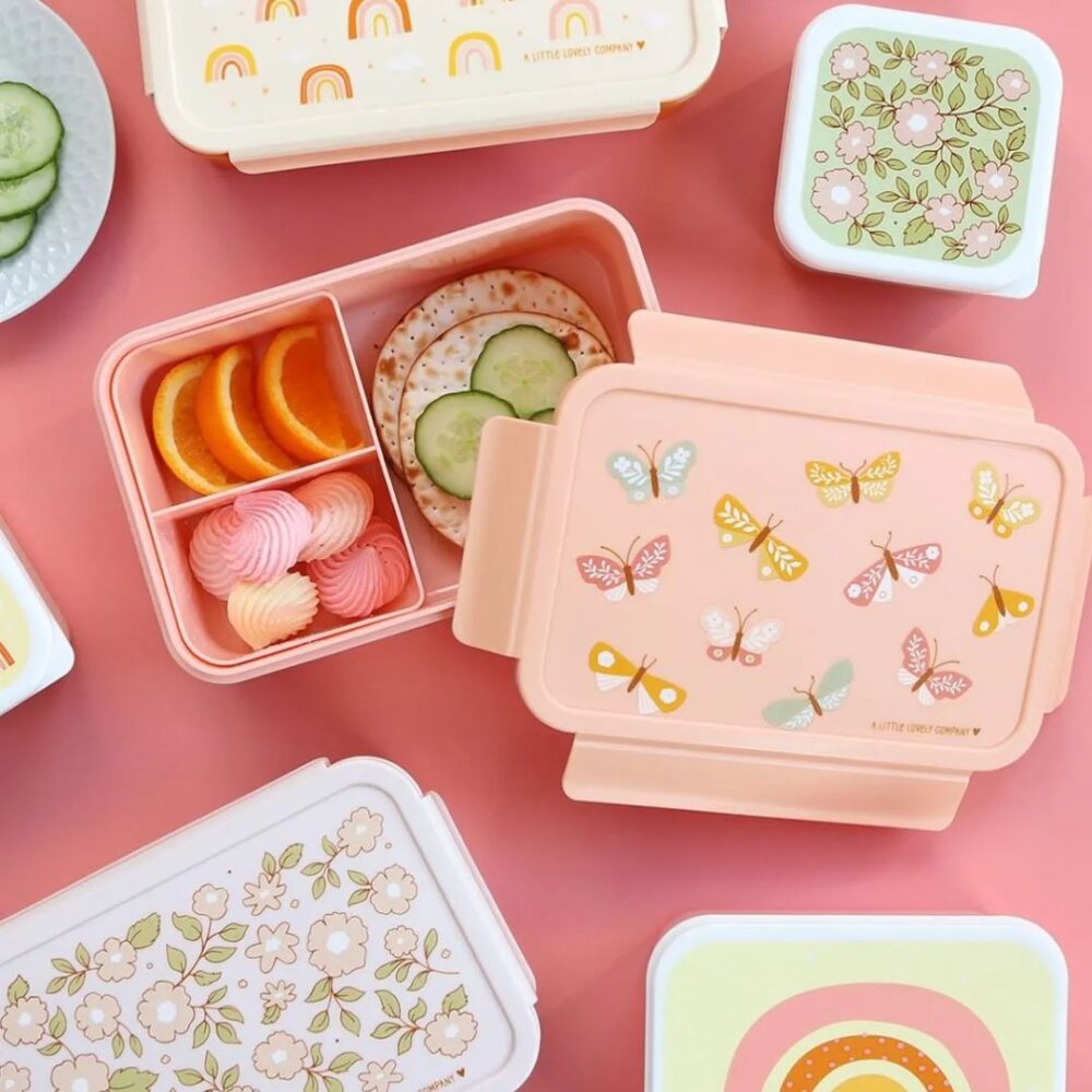 A little lovely company: Δοχείο φαγητού Bento με χωρίσματα 1,2 L - Butterflies