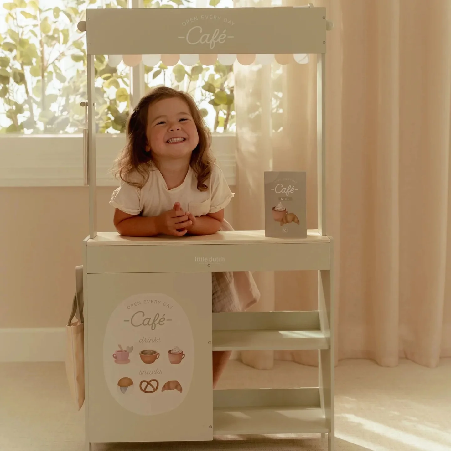 LITTLE DUTCH. Ξύλινος πάγκος αγοράς FSC