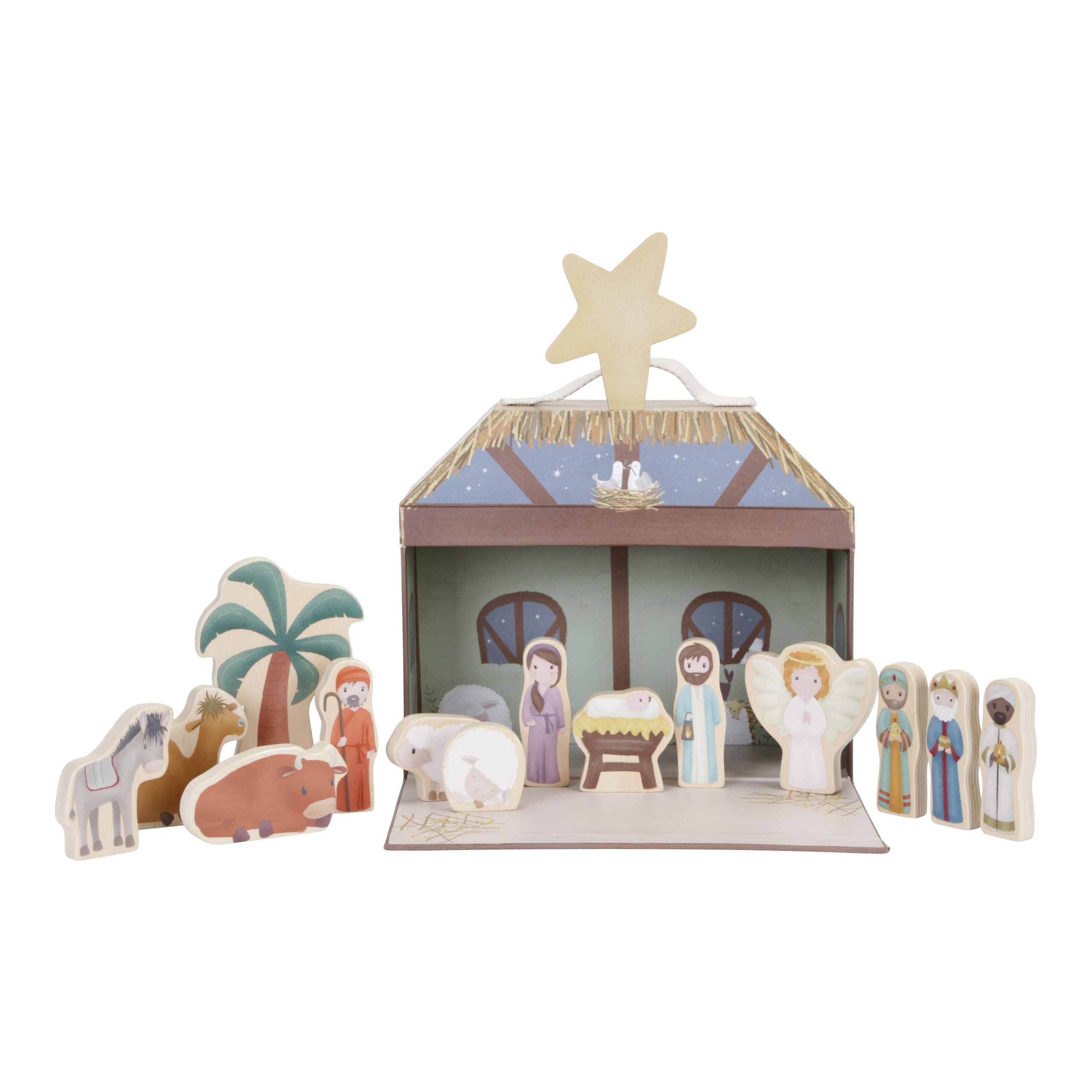 LITTLE DUTCH. Ξύλινη φάτνη με φιγούρες FSC