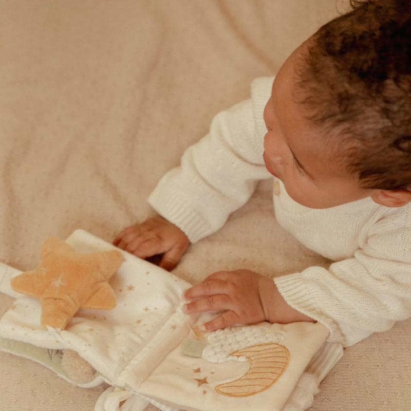 LITTLE DUTCH. Υφασμάτινο βιβλιαράκι δραστηριοτήτων μικρό Newborn Naturals GRS