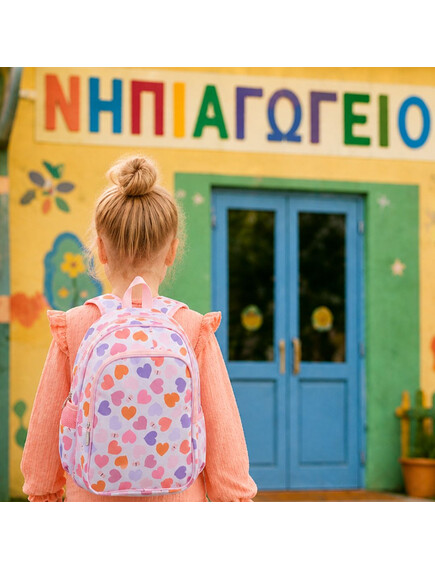 A little lovely company: Tσάντα πλάτης νηπιαγωγείου με ισοθερμική θήκη - Hearts